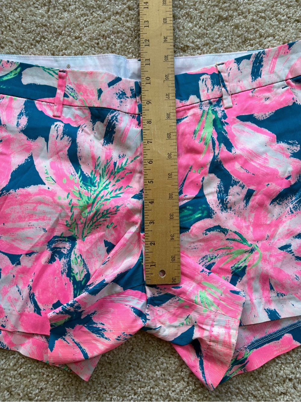 NWT Lilly Pulitzer Callahan Short Womens Size 16 Tidal Wave Pans Garden Pink - Picture 5 of 9